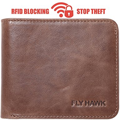 RFID Blocking Leather Wallets for Mens Bifold Slim Credit card wallets