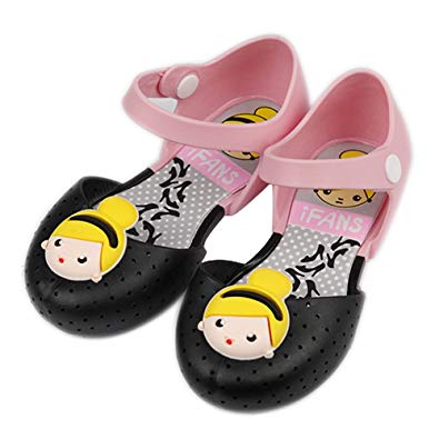 iFANS Girls Cute Princess Jelly Shoes Mary Jane Flats for Toddler Little Kids