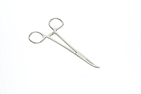 SE 656FC 5-1/2" Self Locking Curved Forceps, Stainless Steel