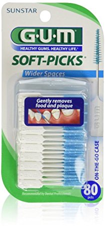 GUM Soft-Picks For Wider Spaces, 80 ea (Pack of 7)