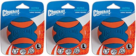 Chuck It (3 Pack) Ultra Squeaker Ball, Large