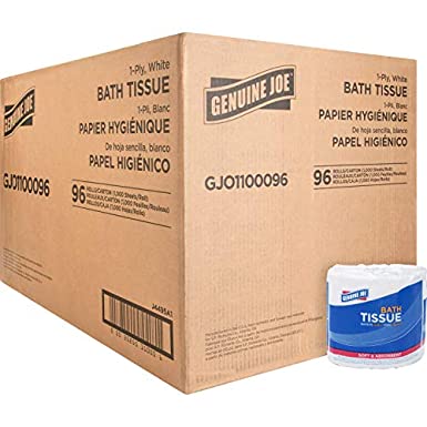 Genum|#Genuine Joe 1100096 Genuine Joe 1-Ply Bath Tissue, (Pack of 96000)