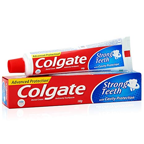 Colgate Toothpaste Strong Teeth Dental Cream -105 5g Free(Anti-cavity) Extra grammage Free