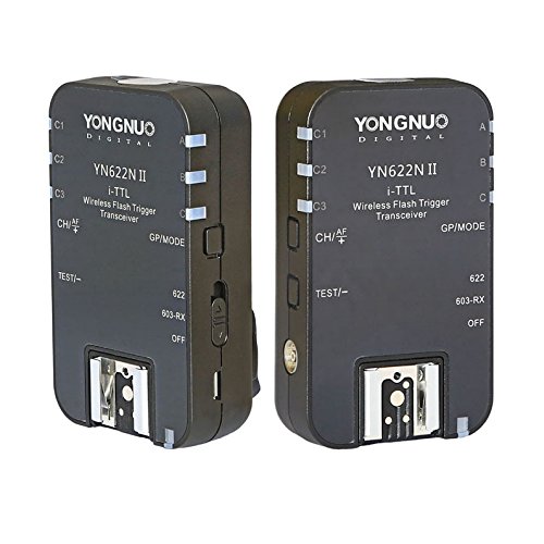 YONGNUO Wireless TTL Flash Trigger YN622N II with High-speed Sync HSS 1/8000s for Nikon Camera