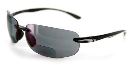 Maui Sun Bifocal Sunglasses Lightweight TR-90 Sunglasses for Men and Women Who Like to Work and Play in the Sun BlackSmoke 200