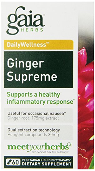 Gaia Herbs Ginger Supreme Liquid Phyto-Capsules, 60 Count