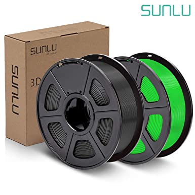 SUNLU PLA Plus Filament 1.75mm 3D Printer 3D Pens 2KG PLA  Filament  /- 0.02 mm, Black Green