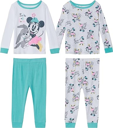 Disney Baby Girls' Minnie Mouse Snug Fit Cotton Pajamas