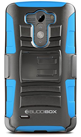 LG G3 Case, BUDDIBOX [HSeries] Heavy Duty Swivel Belt Clip Holster with Kickstand Maximal Protection Case for LG G3, (Blue)