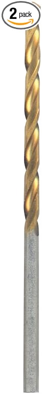 BOSCH TI2134 1-Piece 7/64 In. x 2-5/8 In. Titanium Nitride Coated Metal Drill Bit with 3/8 In. Reduced Shank for Applications in Heavy-Gauge Carbon Steels, Light Gauge Metal, Hardwood