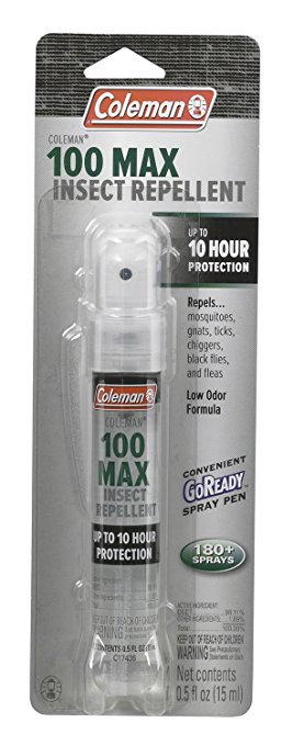 Coleman 100% DEET Insect Repellent, 100 Max Tick and Mosquito Repellent Pump