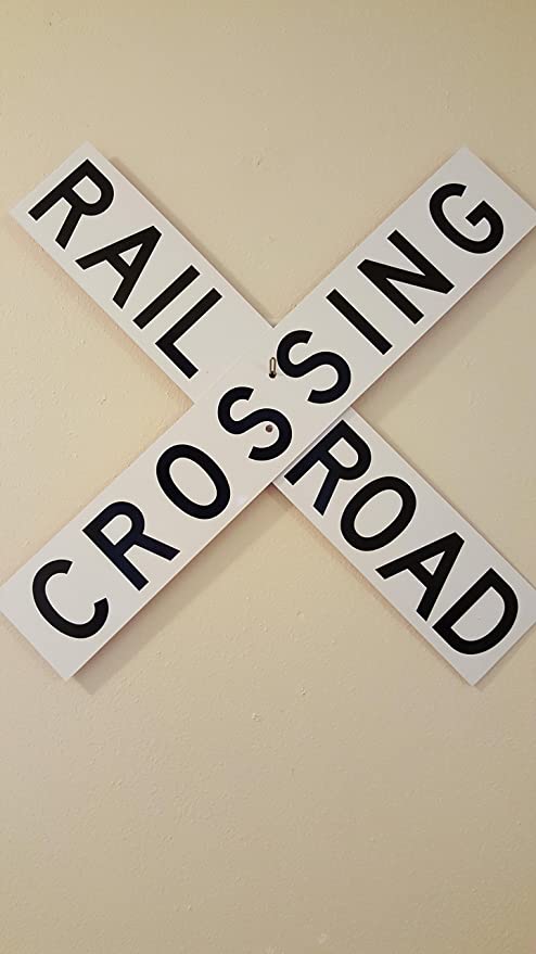 Rail Road Crossing Crossbuck Train Railroad Aluminum Sign