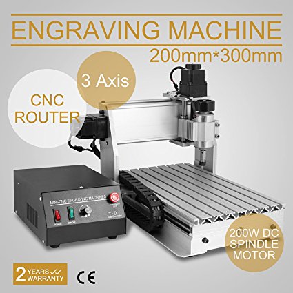 CNCShop CNC Router CNC Engraver Engraving Machine Cutting Machine 3020T 3 Axis Carving Tools Artwork Milling Woodworking (30x20cm 3020T 3 Axis)