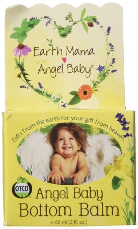 Earth Mama Angel Baby Bottom Balm Natural Diaper Cream Made with Organic Calendula to Soothe and Moisturize Sensitive Skin Vegan and Safe for Cloth Diapers 2 fl oz