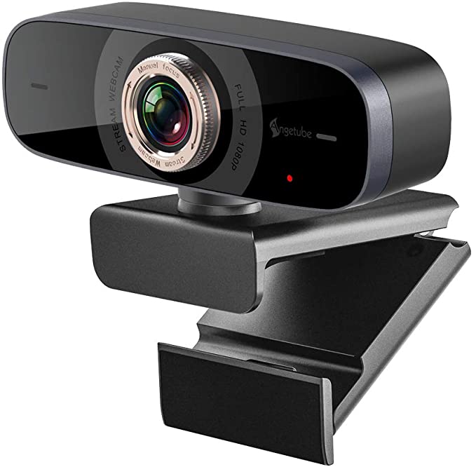 PC Webcam with Mic,USB 1080p Camera for Video Calling & Recording Video Conference/Online Teaching/Business Meeting Compatible with Windows Android iOS Linux for Skype,Facebook,Youtube,Xbox one, GoRea