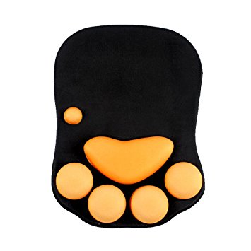 Cmhoo Mouse Pad with Wrist Support Cat Paw Soft Silicone Wrist Rests Desk Decor  Cushion Computer Mouse Pad  (10.7x7.8 Cat Paw)