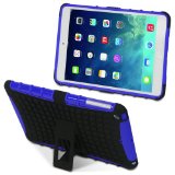 Fosmon HYBO-RAGGED Series Detachable Hybrid TPU  PC Kickstand Case for Apple iPad Mini  iPad Mini 2 with Retina Display 2013  iPad Mini 3 2014 - Blue