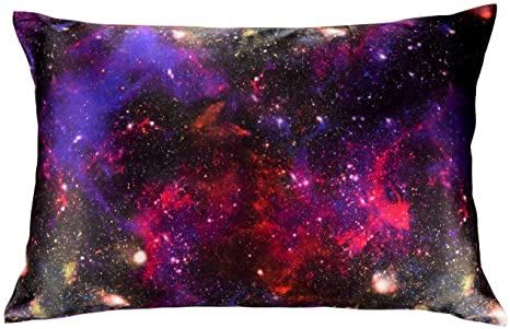 Celestial Silk 100% Pure Mulberry Silk Pillowcase Premium 25 Momme for Hair and Skin, Hypoallergenic Charmeuse Silk Weave on Both Sides - Envelope Closure (King, Galaxy)