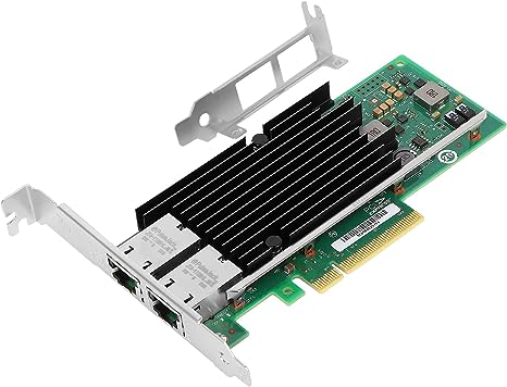 10Gb PCI-E X8 Ethernet Converged Network Card Compatible for Intel X540-T2, Dual Copper RJ45 Port with Intel X540 Chipset, Ethernet LAN Adapter Support Windows Server/Windows/Linux/ESX/Vmware