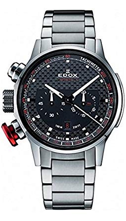 Edox Men's 10302 3M NIN2 Chronorally Analog Display Swiss Quartz Silver Watch