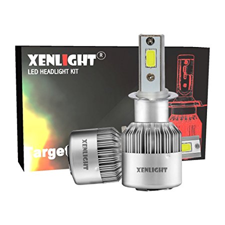 Xenlight H3 LED Headlight Bulbs with Saber Beam-60W 6,000Lm- Bulb and Kit -Cool White-2 Yr Warranty