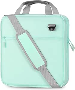 MoKo Zipper Binder, 2 Inch 3 Ring Binder with Zipper,500 Sheets Capacity Zipper Binder with Shoulder Strap & Handle,Multi-Pocket Zipper Binder Organizer for Middle School, Mint Green