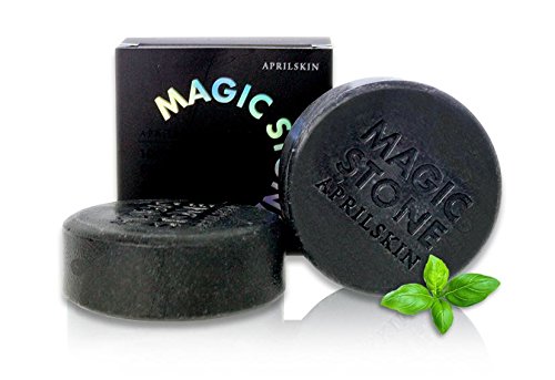April Skin Magic Stone Natural Cleansing Soap Charcoal Soap Korea Beauty (Charcoal Natural Magic Stone Soap)
