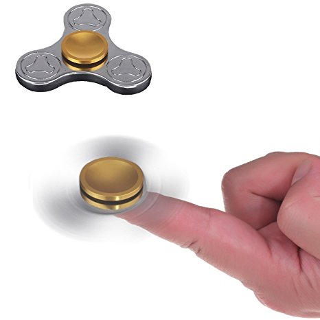 Metal Hand Spinner, Monodeal Fidget Spinner Toy with Premium Aluminum Bearing, Stress Reducer, Relieve Anxiety ADD ADHD Autism - Up to 5 Mins