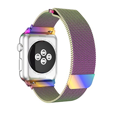 YaSpark Apple Watch Band 38mm/42mm, Milanese Loop Fully Magnetic Clasp Stainless Steel Mesh iWatch Bands for Apple Watch Series 3 Series 2 Series 1 Sport & Edition (S/L Size)