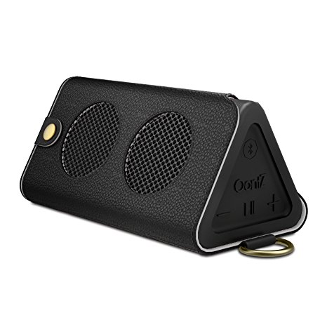 MoKo Carrying Case for OontZ Angle 3, Portable Bluetooth Speaker Cover PU Leather Protective Bag Sleeve Skins, with Holding Strap & Carabiner, BLACK (Not fit OontZ Angle 3 Plus / 3XL, OontZ XL/ Angle)