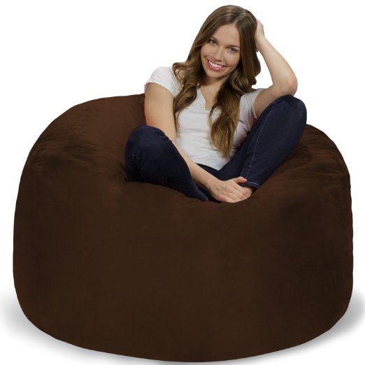 Chill Bag - Bean Bags Memory Foam Bean Bag Chair, 4-Feet, Chocolate
