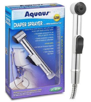 Aquaus Diaper Sprayer for Toilet - Made in the USA - NSF Certified - 3 Year Warranty