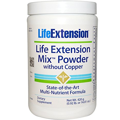 Life Extension Mix without Copper and with Stevia Mineral Powder, 14.81 Ounce