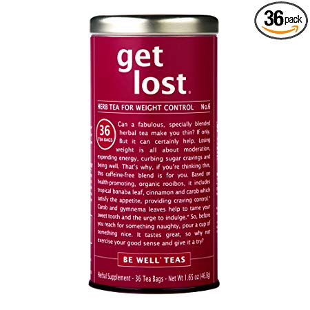 The Republic of Tea - Flavorful Weight Control Herbal Tea - Great for Weight Loss and Stress Relief | Get Lost Number 6 Weight Control Herb Tea, No Caffeine | 1.65 Ounces, 36 Tea Bags