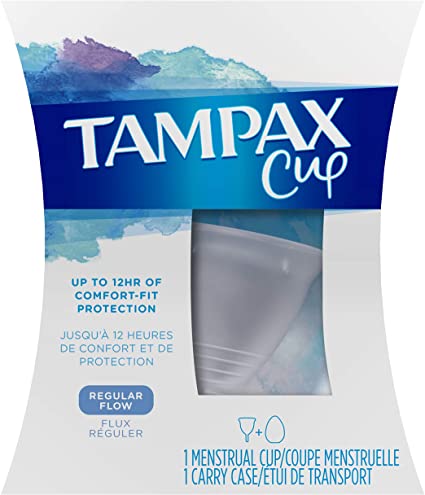Tampax Regular Flow Menstrual Cup - Up To 12 Hours Of Comfort-Fit Protection (packaging may vary)
