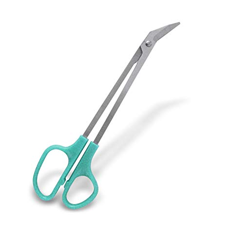 Happy Healthy Smart | Long Handled Toenail Scissor | Unique 8 1/4 Inch | Perfect Ergonomic Design | Enjoyed By Men & Women | Turquoise