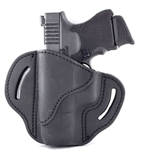 1791 Gunleather Glock 19 Holster - Right Hand OWB G19 Leather Holster for Belts - Fits Glock 19, 23, 26, 27, H&K VP40 and Springfield XDS -