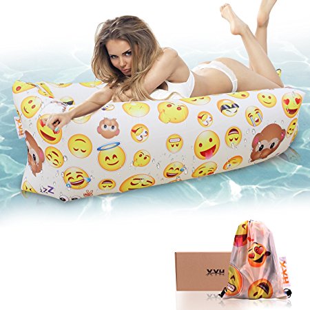 XYH Inflatable Lounger Bag Hammock Air Sofa and Pool Float Ships Fast! Ideal for Indoor or Outdoor Hangout or Inflatable Lounger for camping sleep, bagcompression sacks.