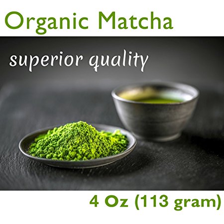 JadeVale Matcha Green Tea Powder - Premium Culinary Grade - USDA Organic - Powerful Antioxidant - Perfect for Baking, Smoothies, Latte, Iced Tea. Gluten & Sugar Free 4oz /113g