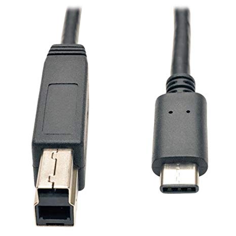 Tripp Lite USB 3.1 Gen 1 Cable, USB-C to USB-B (M/M), Type-C to Type-B, 5 Gbps, 3ft. (U422-003)