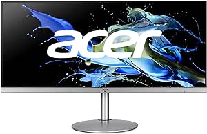 Acer CB342CU semiphuzx 34" QHD 3440 x 1440 Professional Docking Monitor | AMD FreeSync | Height Adjustable Stand with Swivel, Tilt & Pivot (USB Type-C, Display Port 1.2, HDMI 2.0, RJ-45 & USB Ports)