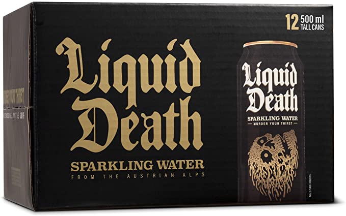 Liquid Death Sparkling Water, 500ml Tallboys (12-Pack)