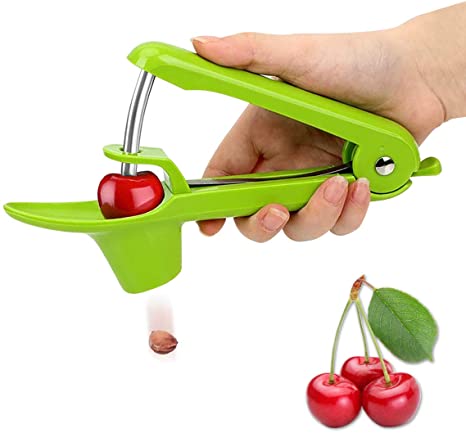 Leadrise Cherry Pitter Olive Stoner Pitter Core Remover Portable Cherry Seed Remover Pittee For Kitchen Aid With Lock Design (Green)