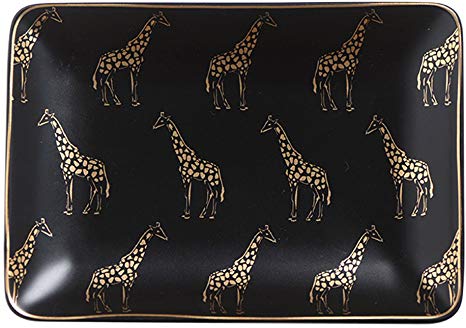 Giraffe Zebra Ceramic Ring Dish Holder Jewelry Holder Trinket Dish, Dessert Plate, Home Decor, Valentines Gift
