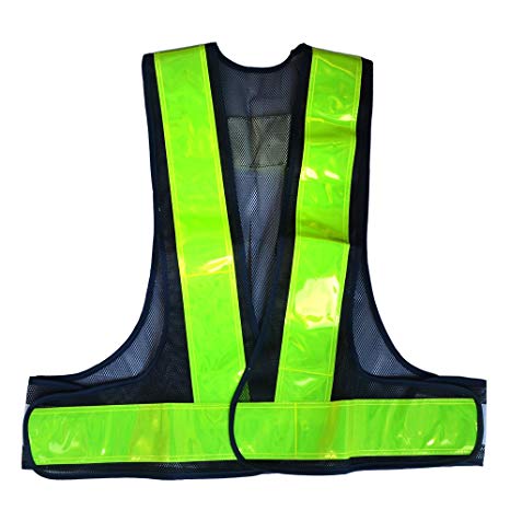 iHuniu Reflective Vest Safety Outdoor Running High Visibility Reflector Clothing Men, Women Best Jogging, Biking, Walking, Motorcycle