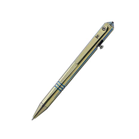 KUBEY Titanium Tactical Pen Smooth Writing Glass-Breaker Tip for First Responders Doctors Car Drivers Firemen