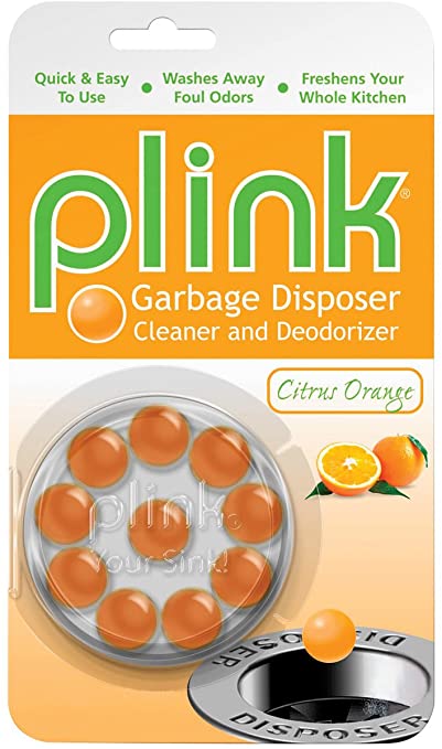 Plink PCO48N Citrus Orange Garbage Disposer Cleaner and Deodorizer-10 Uses-Economical Cleanser Created by Plumbers