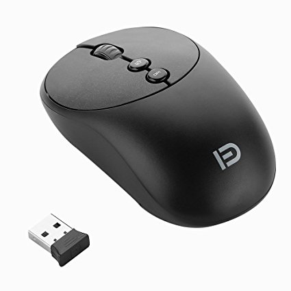 Wireless Mouse, Foxcesd 2.4G Wireless Gaming Mouse with 3 DPI Adjustment Levels, USB Nano Receiver, 250Hz Polling Rate, 36 Month Battery Life (Black)