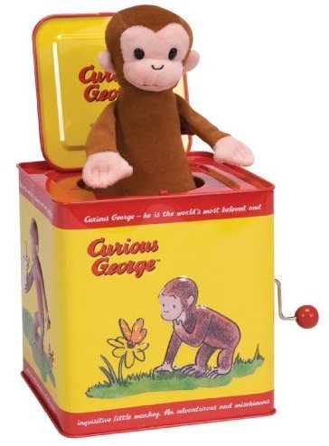 Game / Play Curious George Jack in the Box, curious, george, plush, party, supplies, jack, box, where Toy / Child / Kid
