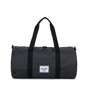 Herschel Supply Co. Sutton Mid-Volume Duffel Bag, Black Crosshatch/Black, One Size